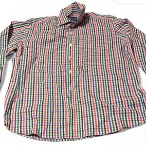 Vibrant Multicolor Plaid Men's Button Down Shirt
